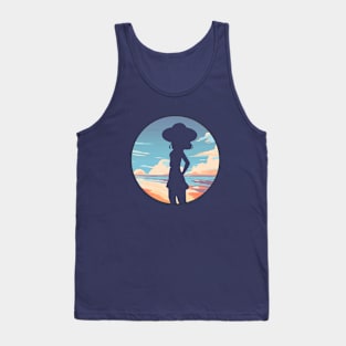 Beach Girl Silhouette Tank Top